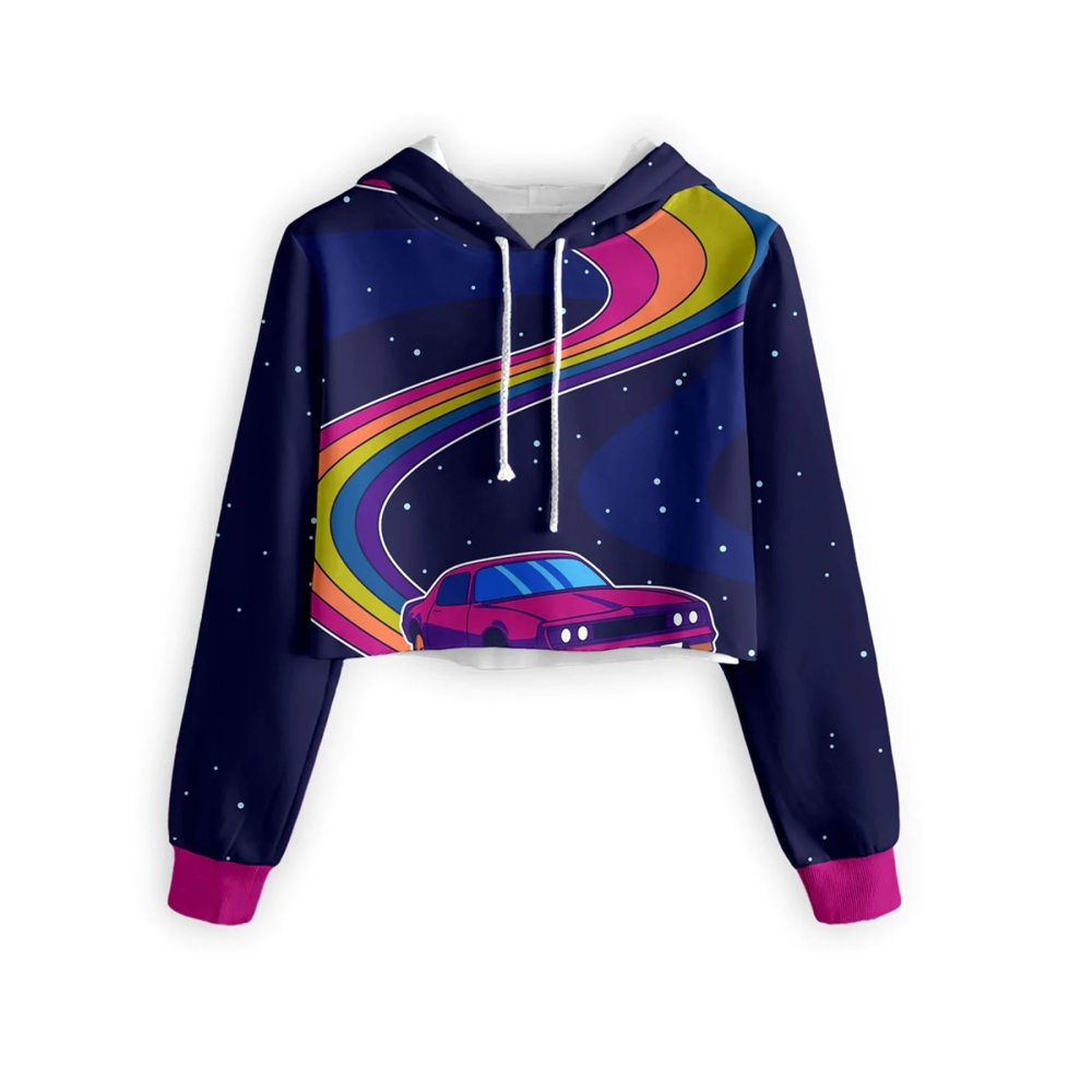 Sublimation Cropped Hoodie